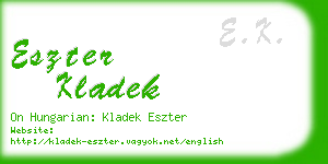 eszter kladek business card